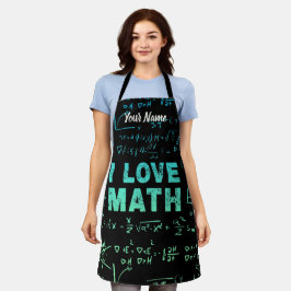 Delantal Maestra O Profesora De Matemáticas Y Estudiante