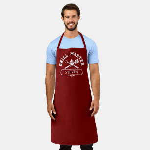 Delantal Maestro de la Parrilla con Nombre Personalizado
