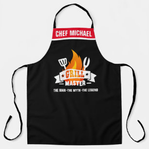 Delantal Maestro de la Parrilla El Hombre Mito Leyenda BBQ