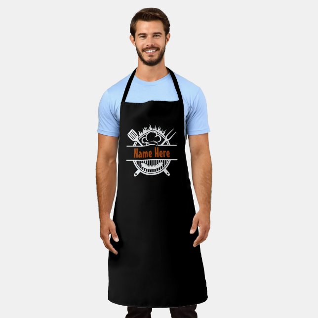 Delantal Maestro de parrilla - Apron de texto Personalizado (Gastado)