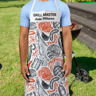 Delantal Maestro de parrilladas personalizadas BBQ Grill Ch