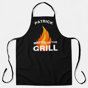 Delantal Maestro Del Grill, Padre Personalizado.