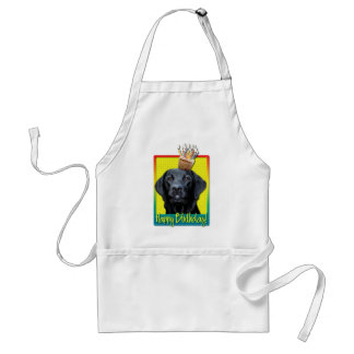 Delantal Magdalena del cumpleaños - Labrador - negro -