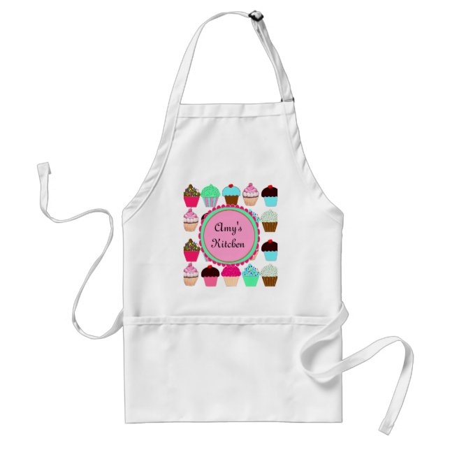 Delantal Magdalenas coloridas - personalizadas (Frente)