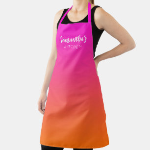 Delantal Magenta Caliente Rosa Naranja Brillante Ombre Pers