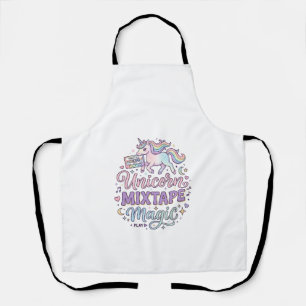 Delantal Magia de Cinta de Unicornio Pegatina y Camiseta Ad