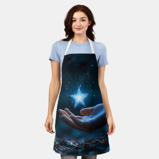 Delantal Magical Night Sky Cooking Apron | Celestial Dreams