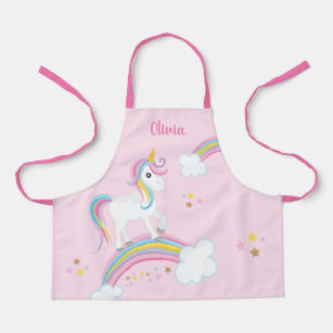 Delantal Magnífico arcoiris Unicornio Niños personalizados
