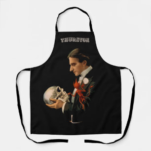 Delantal Mago Vintage, Thurston sosteniendo una calavera hu