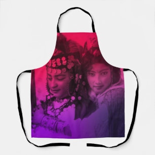 Delantal Magreb Rojo Rosa Ouled Naïl Berber Chica Abr