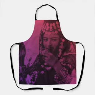 Delantal Magreb Rojo Rosa Ouled Naïl Berber Chica Abr