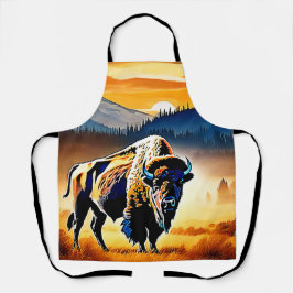 Delantal Majestic Bison Sunset