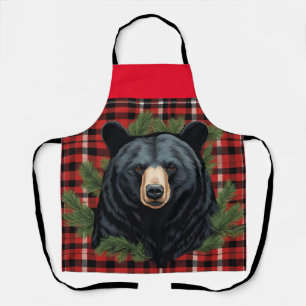 Delantal Majestuoso Apron de impresión de oso negro del nor
