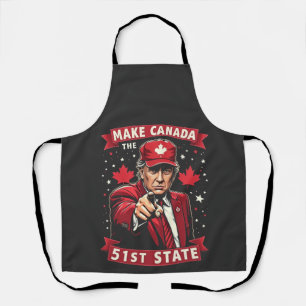 Delantal Make America 51st State Canadian American