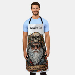 Delantal Malvado Sr. Claus Motero Chef Malo Horneando