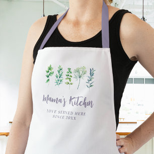 Delantal Mamá Apron Aromatics Cocina Herbs Amor Servido Aqu