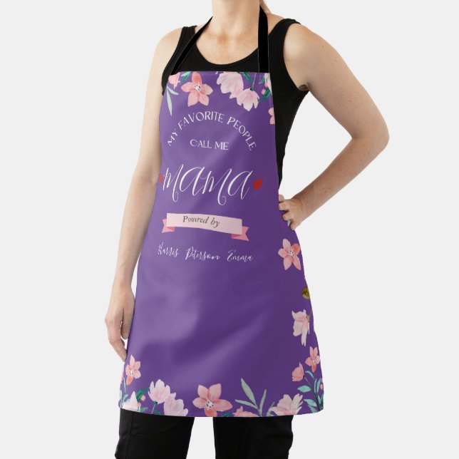 Delantal Mamá Apron personalizada con nombres de niños (in situ)