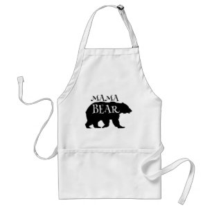 Delantal Mama Bear Grizzly Silhouette Mom