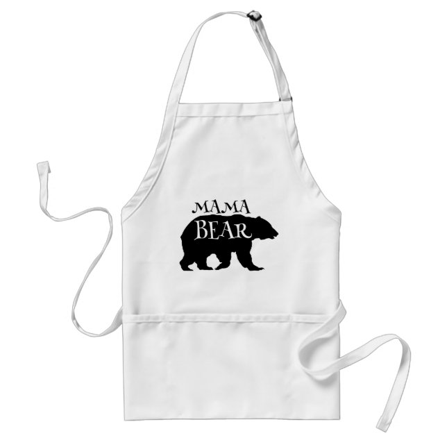 Delantal Mama Bear Grizzly Silhouette Mom (Frente)