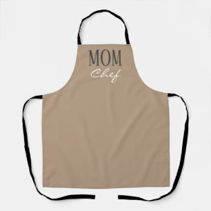 Delantal Mamá chef cocina moderna de escritura blanca de c