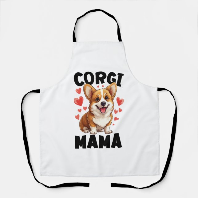 Delantal Mamá Corgi - Mama Corgi Adorable (Anverso)