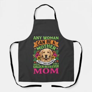 Delantal Mamá de Golden Retriever Floral Amante de Perros