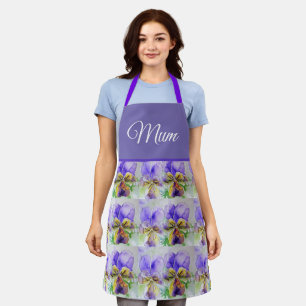 Delantal Mamá de patrón violeta violeta violeta de violeta
