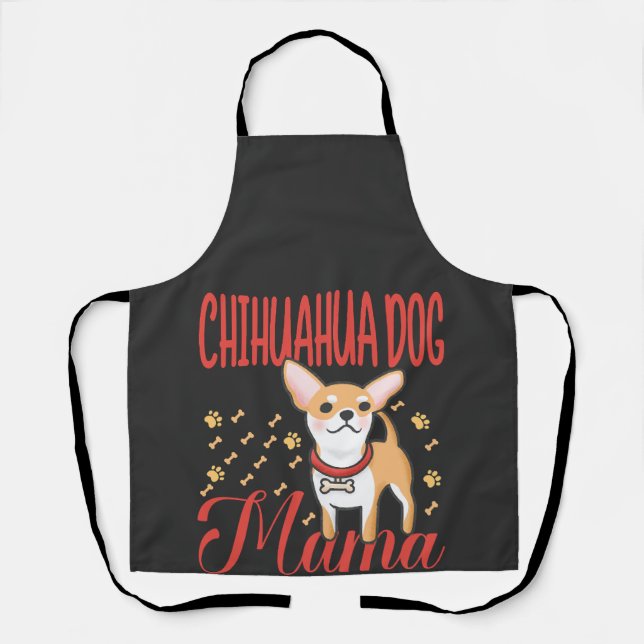 Delantal Mamá de perro Chihuahua mujer (Anverso)
