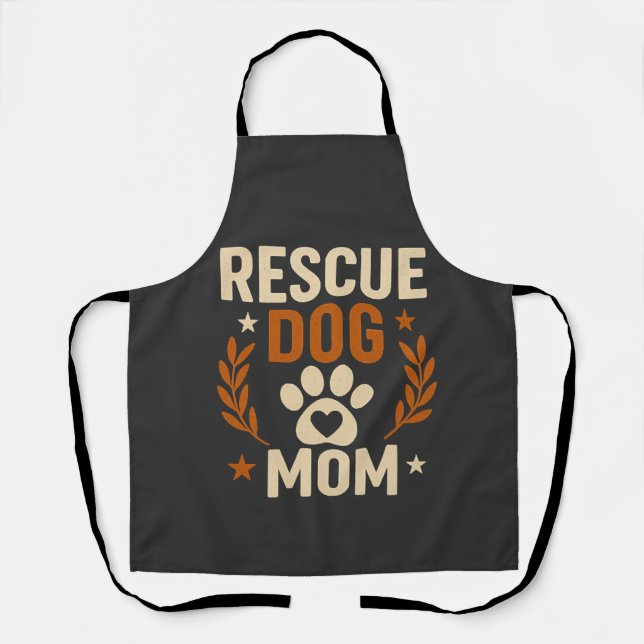 Delantal Mamá de Perro Rescatado (Anverso)