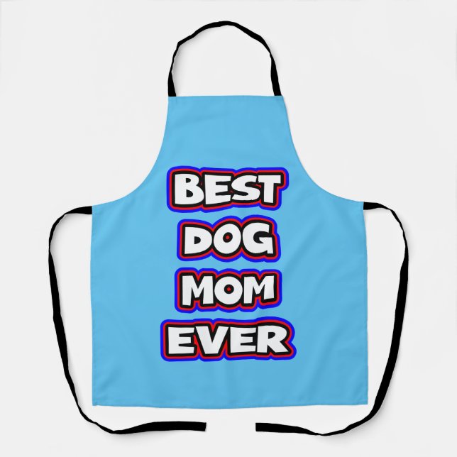 Delantal Mamá del mejor perro simple de la historia (Anverso)