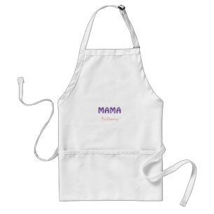 Delantal Mama feliz madres retro púrpura agregar texto nomb