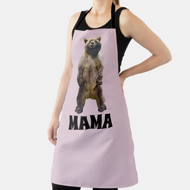 DELANTAL MAMA GRIZZLY BEAR MOM FUNNY GRILLOUT APRON (in situ)