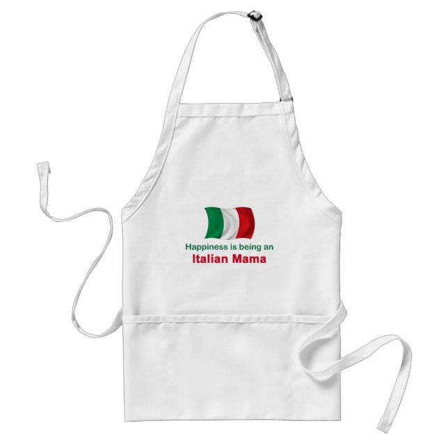 Delantal Mamá italiana feliz (Frente)
