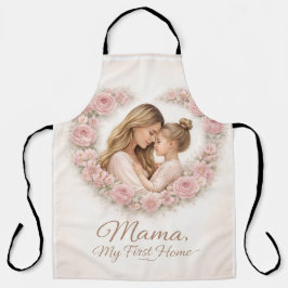 Delantal Mamá: Mi primer hogar | Madre e hija floral
