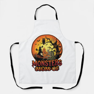 Delantal Mamá Monstruos Halloween Esqueleto Calabaza Búho E