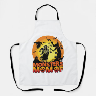 Delantal Mamá Monstruos Halloween Monstruo Fantasma Esquele