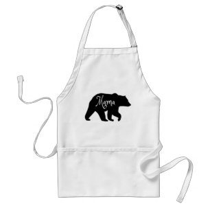 Delantal Mama oso negro y blanco