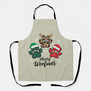 Delantal Mamá Perro Navidad Feliz Woofmas Amante Perros Xma