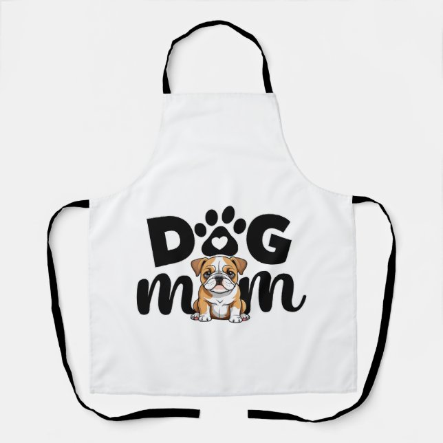 Delantal Mamá Perro Pug Amante de Perros (Anverso)