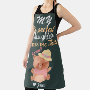 Delantal Mamá y las hijas más dulces nombran Personalizado 