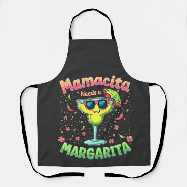 Delantal Mamacita necesita una Fiesta Margarita Cinco de Ma (Anverso)