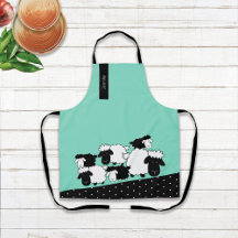 Manada blanca y negra personalizada de ovejas