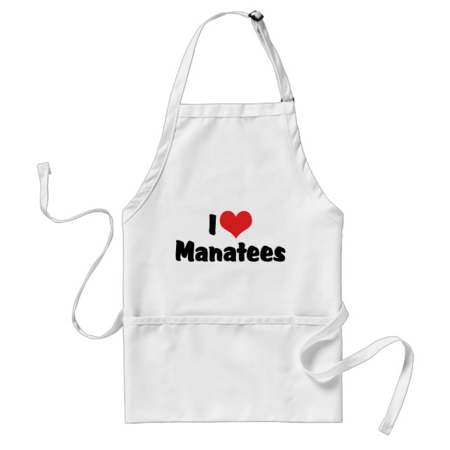 Delantal Manatíes de Corazón Me Encantan (Frente)