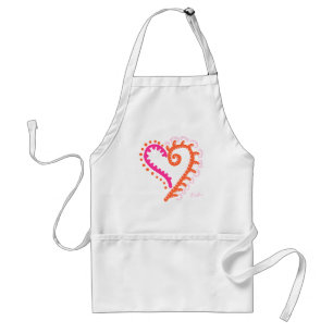 Delantal Mancha de corazón de 'rasberries'