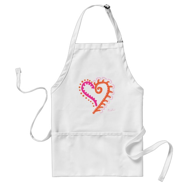 Delantal Mancha de corazón de 'rasberries' (Frente)