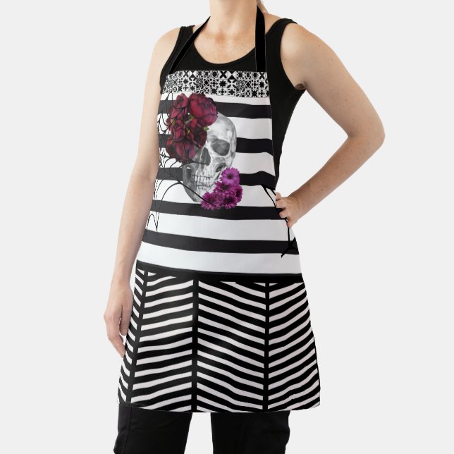 Delantal Mancha de cráneo de Halloween (in situ)