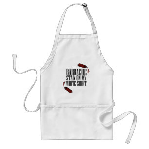Delantal Manchas de barbacoa en mi blanco