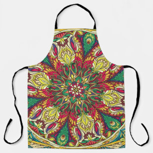 Delantal Mandala Bandana: Diseño inmaculado.