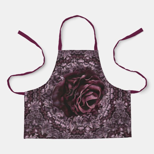 Delantal Mandala de rosa  (Anverso)