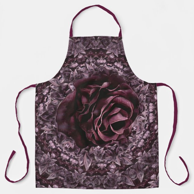 Delantal Mandala de rosa  (Anverso)
